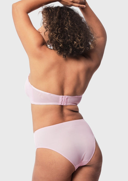 Bella Sheer Mesh Unlined Underwire Strapless Balconette Bra - HSIA